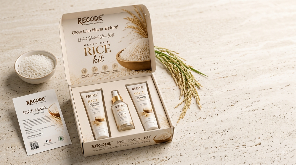 Recode Rice Facial Kit – 3-Piece Korean Glass Skin System